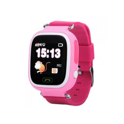 Детские часы Q90 с GPS (розовые)-1