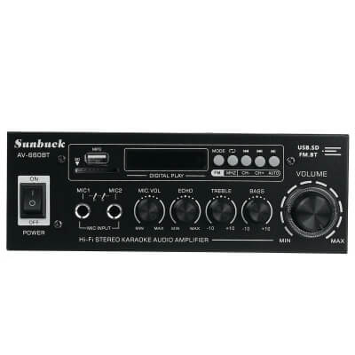 Интегральный Bluetooth усилитель Sunbuck AV-660BT, черный-4