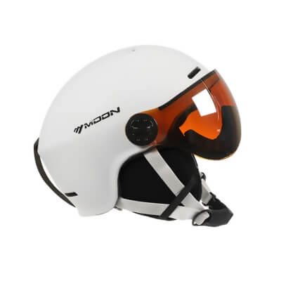 Лыжный шлем с очками Moon white M-4