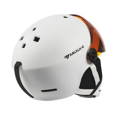 Лыжный шлем с очками Moon white M-3