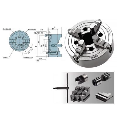 Четырехкулачковый токарный патрон K72-100-3