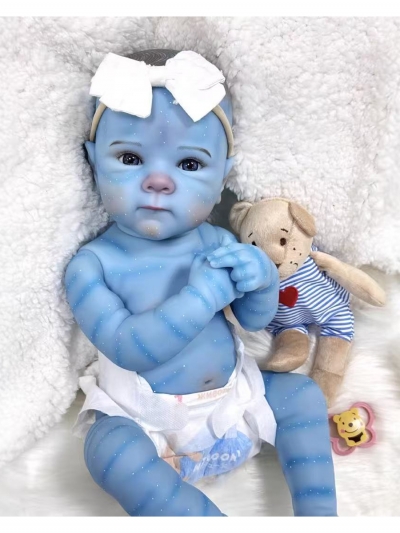 Силиконовая кукла Реборн девочка-аватар Нейтири, 50 см-5