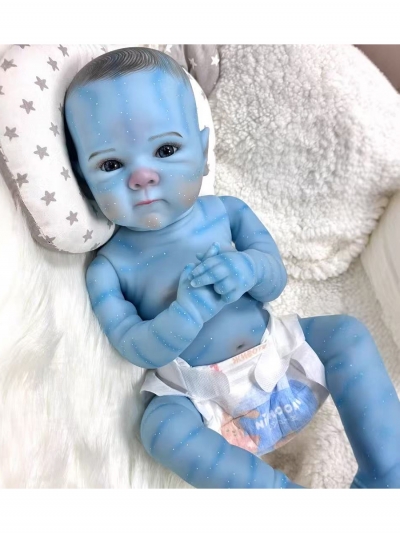 Силиконовая кукла Реборн девочка-аватар Нейтири, 50 см-3