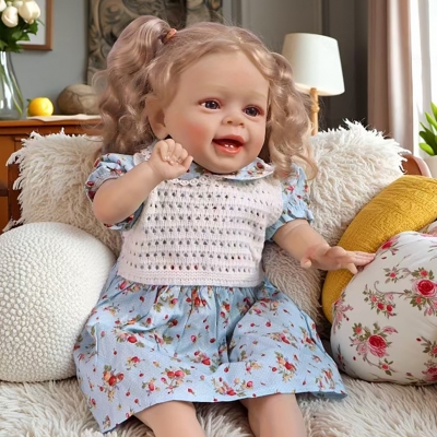 Мягконабивная кукла Реборн девочка Эмилия, 45 см-7