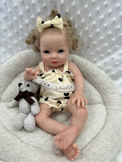 Силиконовая кукла Реборн девочка Стелла, 33 см-4