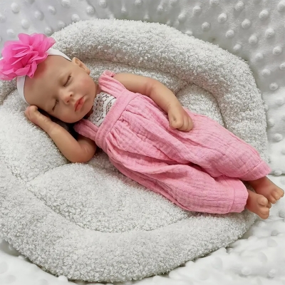 Силиконовая кукла Реборн девочка Элла, 33 см-9