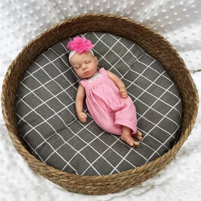 Силиконовая кукла Реборн девочка Элла, 33 см-10