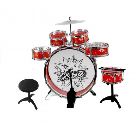 Детская барабанная установка PlayDrum со стульчиком-1