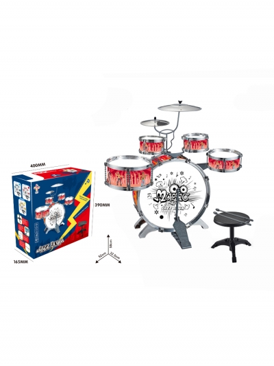 Детская барабанная установка PlayDrum со стульчиком-2