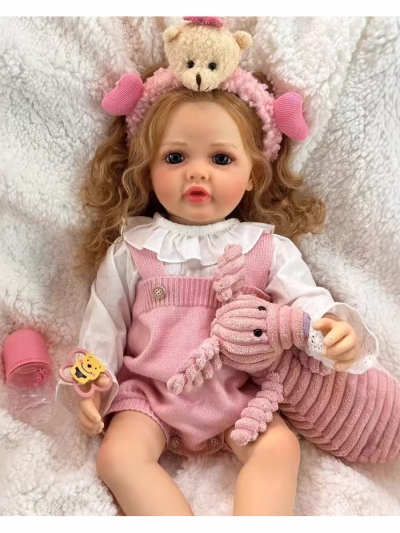 Силиконовая кукла Реборн девочка Элизабет, 55 см-4