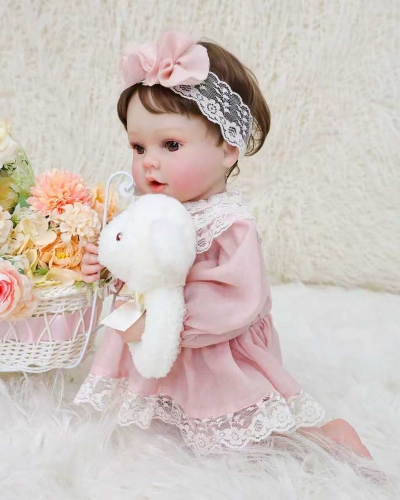Силиконовая кукла Реборн девочка Шарлиз, 55 см-4