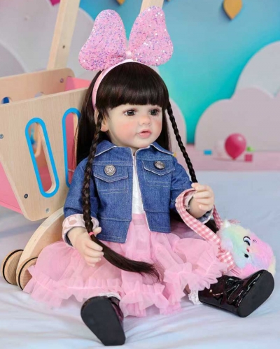 Силиконовая кукла Реборн девочка Шарлотта, 55 см-6