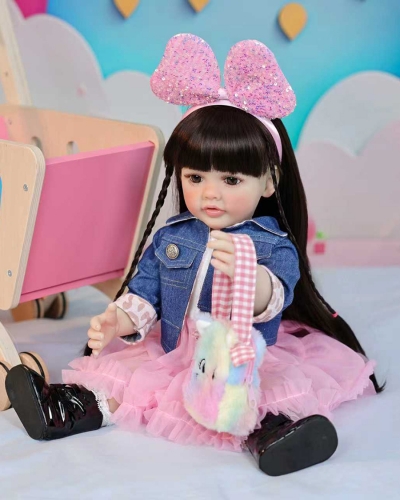 Силиконовая кукла Реборн девочка Шарлотта, 55 см-5