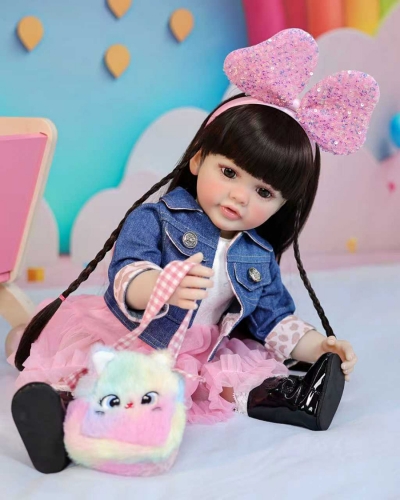 Силиконовая кукла Реборн девочка Шарлотта, 55 см-4