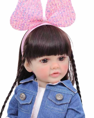 Силиконовая кукла Реборн девочка Шарлотта, 55 см-1