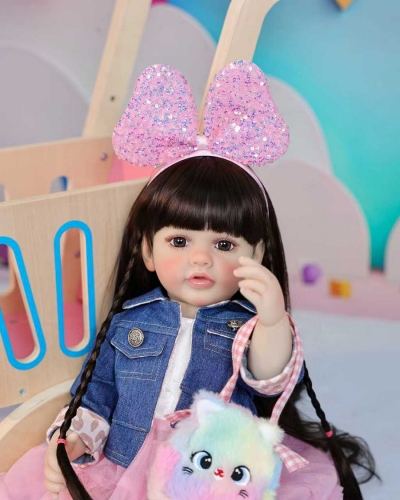 Силиконовая кукла Реборн девочка Шарлотта, 55 см-2