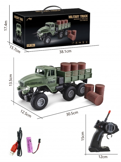 Военный грузовик с открытым кузовом на радиоуправлении BATTLE-RIG CARGO-4