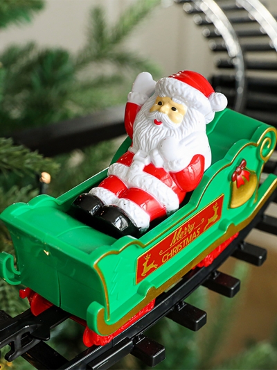 Поезд на елку Snowy Express с железной дорогой-2