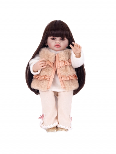 Говорящая силиконовая кукла Реборн девочка Моника, 55 см-2