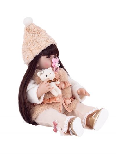 Говорящая силиконовая кукла Реборн девочка Моника, 55 см-9