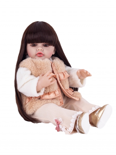 Говорящая силиконовая кукла Реборн девочка Моника, 55 см-4