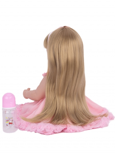 Говорящая силиконовая кукла Реборн девочка Лилиан, 55 см-10