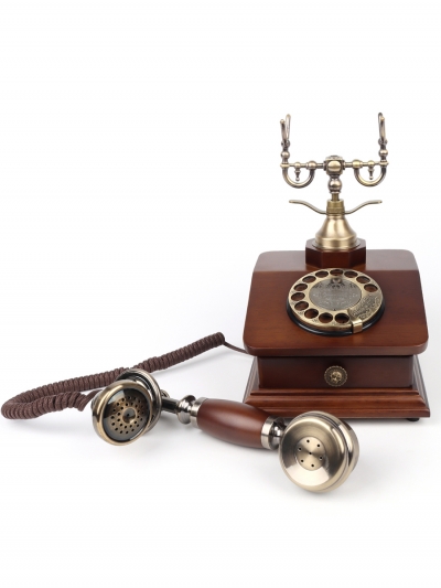 Стационарный ретро-телефон BellOne с ящиком-6