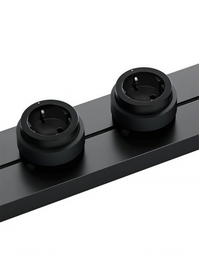 Трековая система розеток, EU-USB Rail 60 см, черная-3
