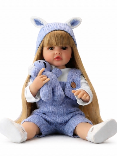 Говорящая силиконовая кукла Реборн девочка Лекси, 55 см-4