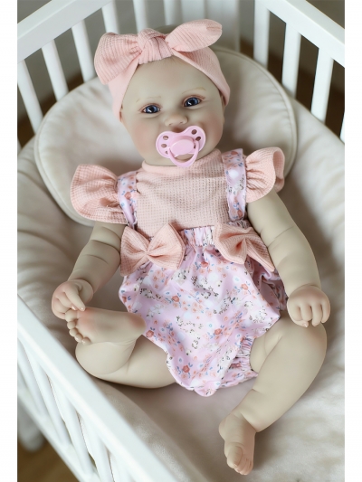 Говорящая силиконовая кукла Реборн девочка Жанна, 50 см-5