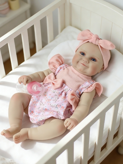Говорящая силиконовая кукла Реборн девочка Жанна, 50 см-1