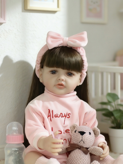 Говорящая силиконовая кукла Реборн девочка Бонни, 55 см-4