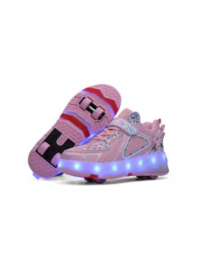 Роликовые LED-кроссовки GLYDE розовые, 37 размер-1