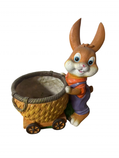 Садовая фигурка кашпо GingerRabbit-2