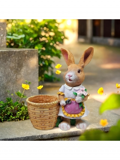 Садовая фигурка кашпо BunnyBloom Pot-3