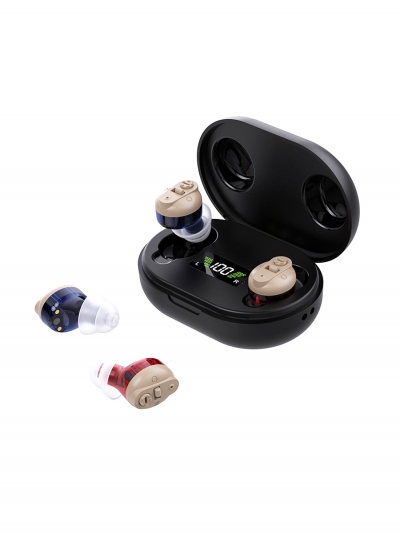 Слуховой аппарат Audiva в кейсе с отображением уровня заряда-1