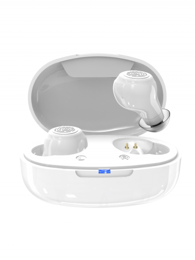 Цифровой слуховой аппарат AudioNova с кейсом, белый-1