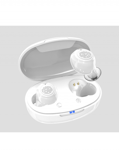 Цифровой слуховой аппарат AudioNova с кейсом, белый-7