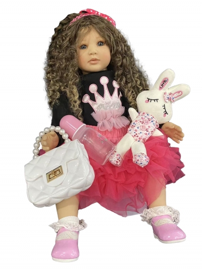 Мягконабивная кукла Реборн девочка Амалия 60 см-3