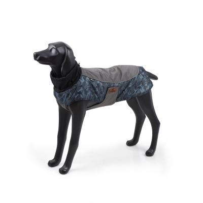 Зимняя жилетка куртка для выгула собак Black Doggy синяя, S-1