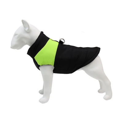 Зимняя жилетка куртка для выгула собак Duo зеленая, S-4