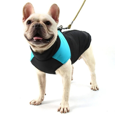 Зимняя жилетка куртка для выгула собак Duo голубая, 2XL-10