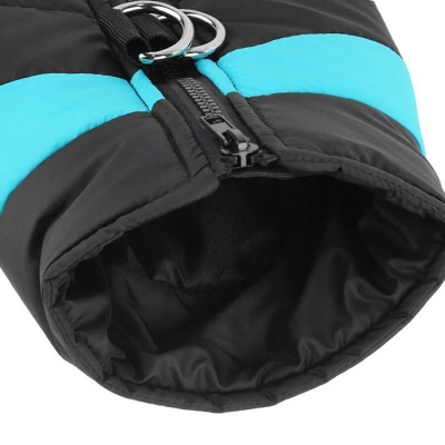 Зимняя жилетка куртка для выгула собак Duo голубая, 2XL-7