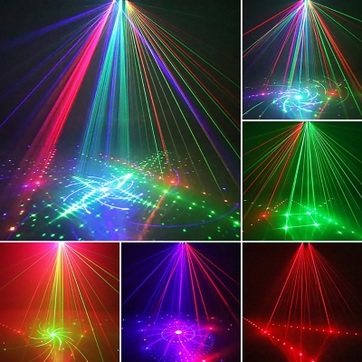 Лазерный проектор / светомузыка Party Light DMX-512 (RGB лазер, стробоскоп, LED, ультрафиолет)-6