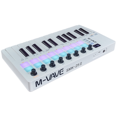 Беспроводная MIDI-клавиатура M-VAVE SMK-25 II белая-8