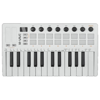 Беспроводная MIDI-клавиатура M-VAVE SMK-25 II белая-6