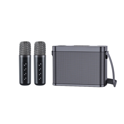 Беспроводная Bluetooth караоке система MicDrop с микрофонами. черный-1