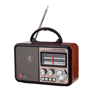 Радиоприемник ретро радио с аккумулятором Manio Brown-2