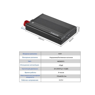 Портативный усилитель для наушников, колонок AIYIMA Ry6-4
