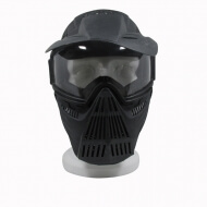 Игровая тактическая маска К2 с козырьком черная